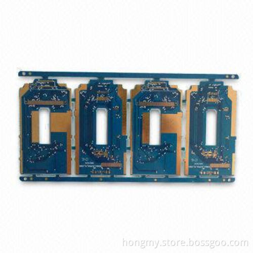 1.6mm 4-layered PCB with Immersion Gold Surface Finish and Blue Solder Mask